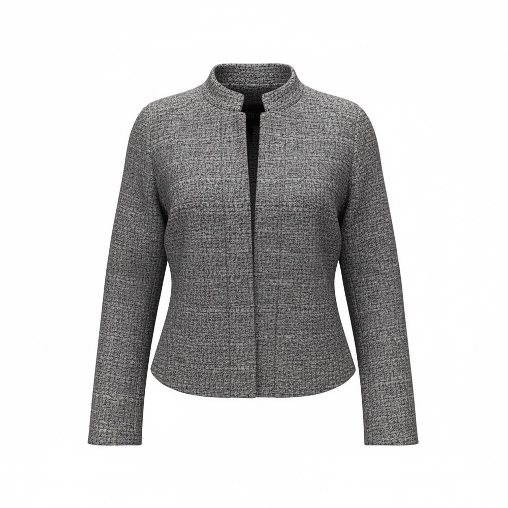 David Lawrence Charcoal 100% Wool Blazer Size 8 Minimalist Tailored Office Work